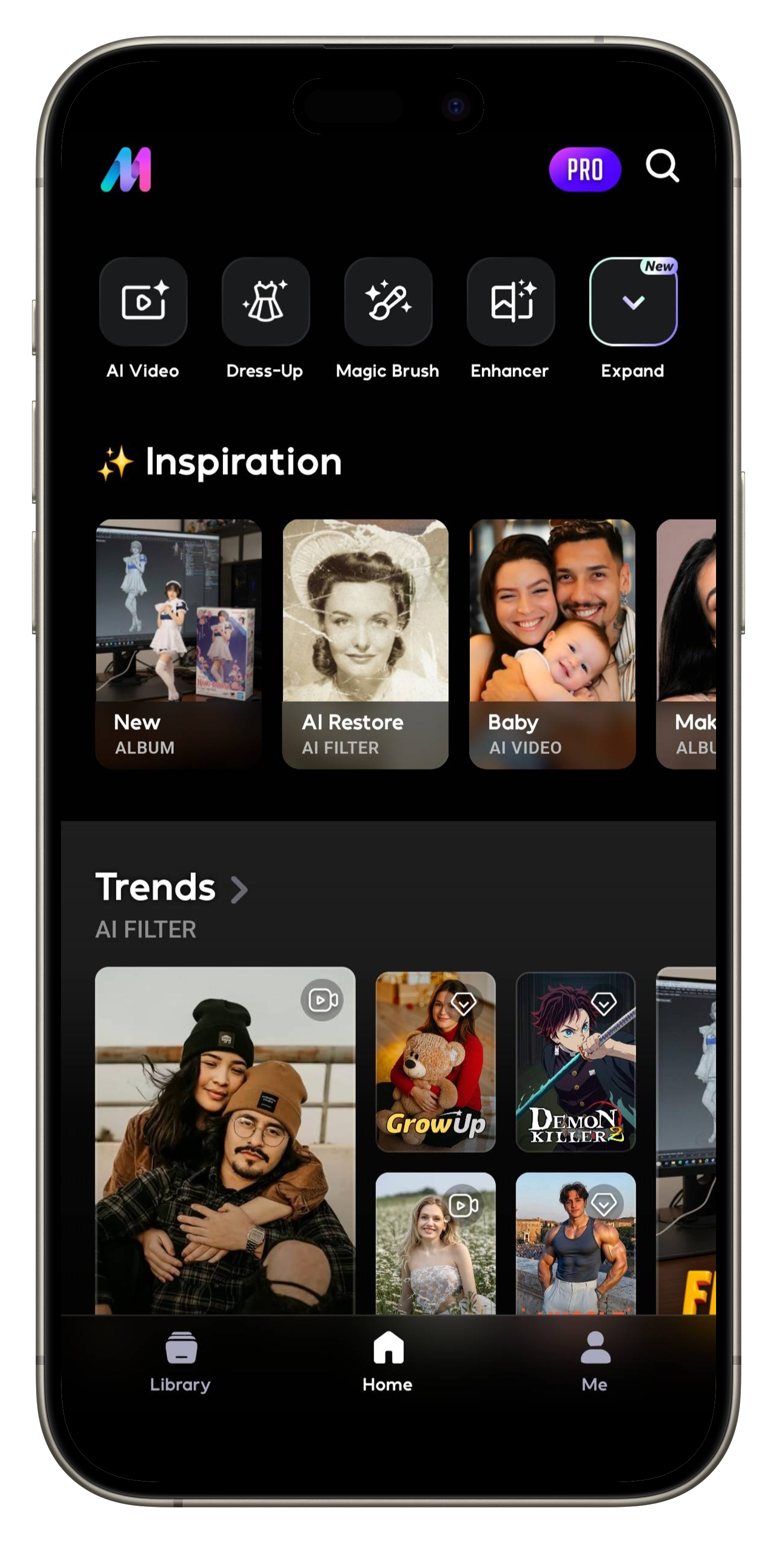 AI Mirror: AI Photo & Video phone mockup
